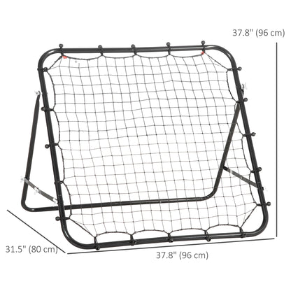 Volleyball Rebounder Net Football Training Aid Kickback Target Play Red
