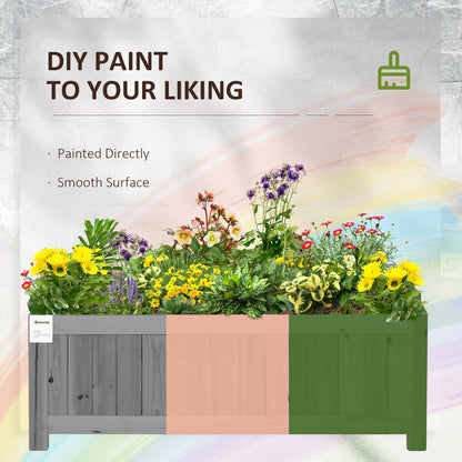 Foldable Elevated Planter Box, Wooden Raised Garden Bed for Backyard, Patio to Grow Vegetables, Herbs, Flowers, Natural