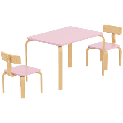 Kids Table and 2 Chair Set, Children Multi-Activity Furniture Set for Playing, Learning, Eating, Craft, Blue