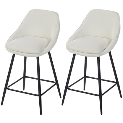 26" Counter Height Barstools Set of 2, Upholstered Swivel Bar Stools with Backrests and Armrests, Dark Grey