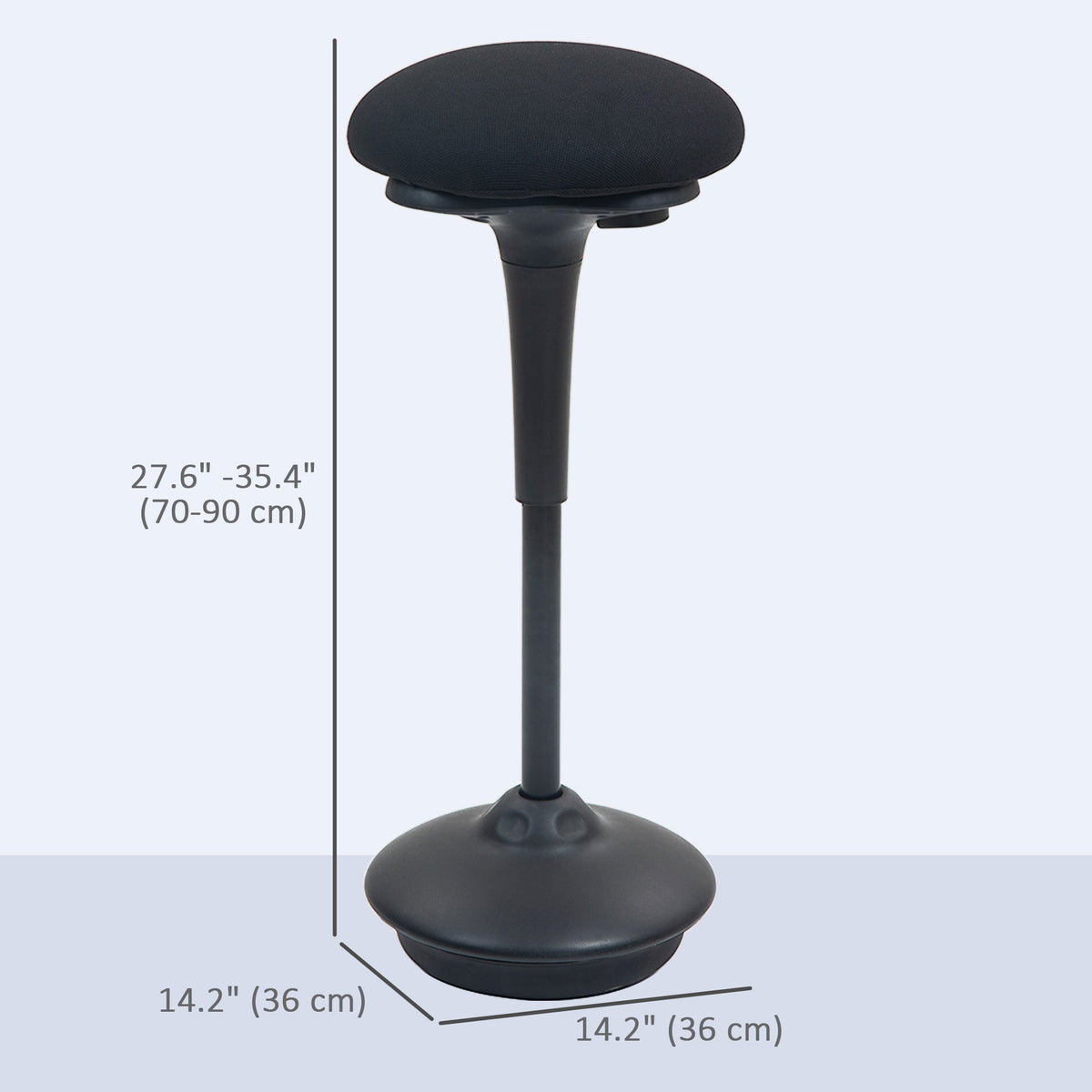 Swivel Standing Desk Chair, Backless Wobble Stool Chair, Adjustable Active Ergonomic Standing Stool with Rocking Motion