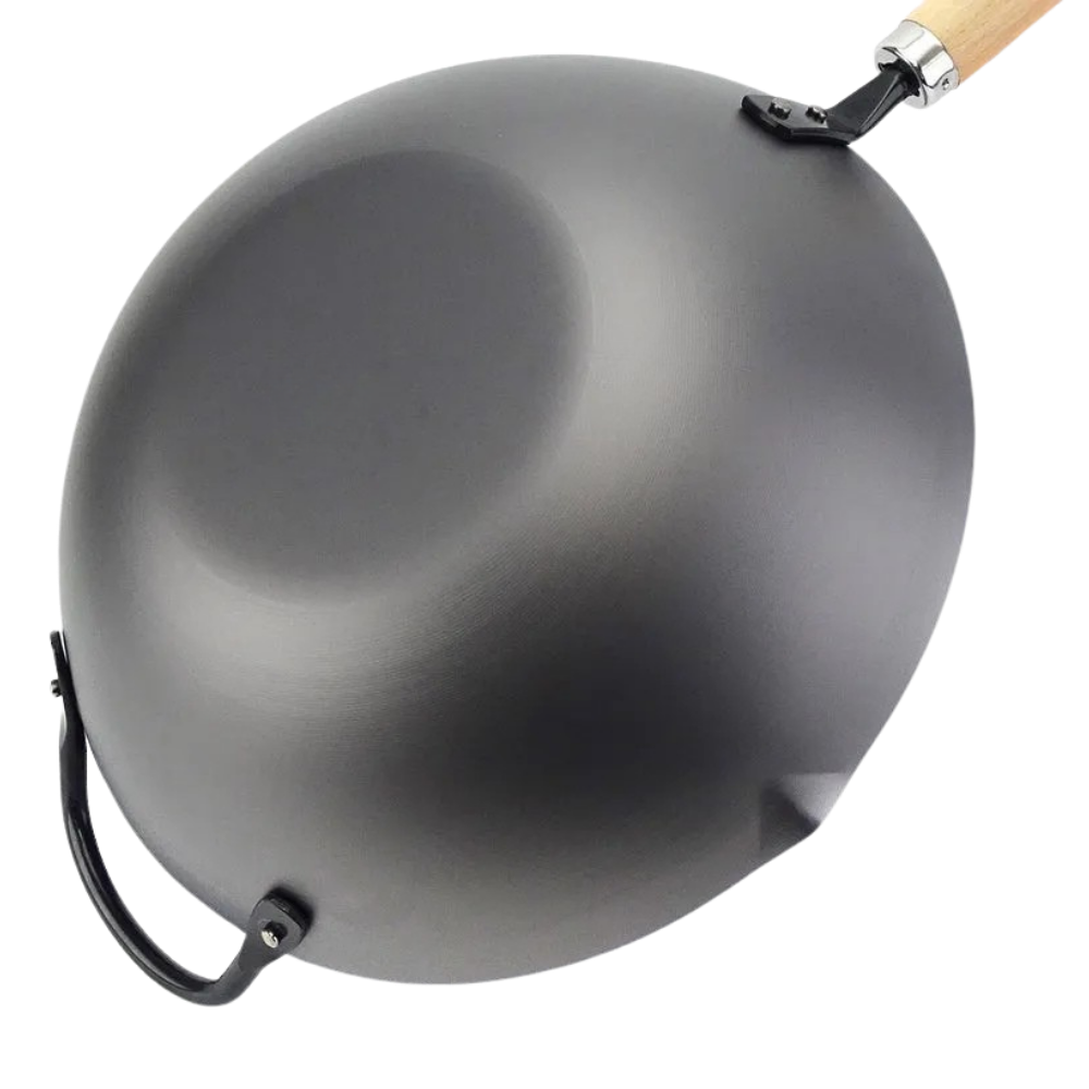 Yoshikawa Cook-Pal Ren Nitrided Carbon Steel Wok 30CM - JAPAN