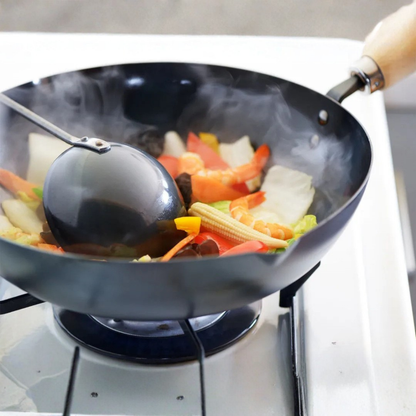 Yoshikawa Cook-Pal Ren Nitrided Carbon Steel Wok 30CM - JAPAN