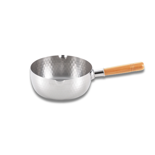Yoshikawa Yukihira Saucepan 20 cm | 2.1 L Stainless Steel with Wooden Handle