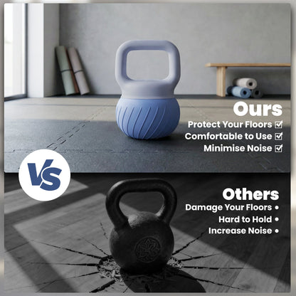 Soft Kettlebell, 22 lbs Kettle Bell with Anti-Slip Grip for Home Gym Weight Lifting and Strength Training