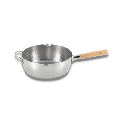 Yoshikawa Yukihira 24 cm Pot | 3.6 L Stainless Steel with Wooden Handle