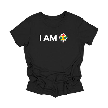 YOUTH - I Am Canada - Canadian Maple Leaf with Grenada Flag, YOUTH T-Shirt, Canadian Gift T-Shirt, Grenada Present, National Flag Tee Shirt - Inspired X