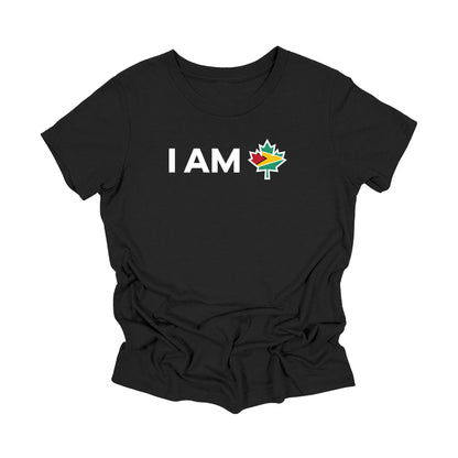 YOUTH - I Am Canada - Canadian Maple Leaf with Guyana Flag, YOUTH T-Shirt, Canadian Gift T-Shirt, Guyana Present, National Flag Tee Shirt - Inspired X