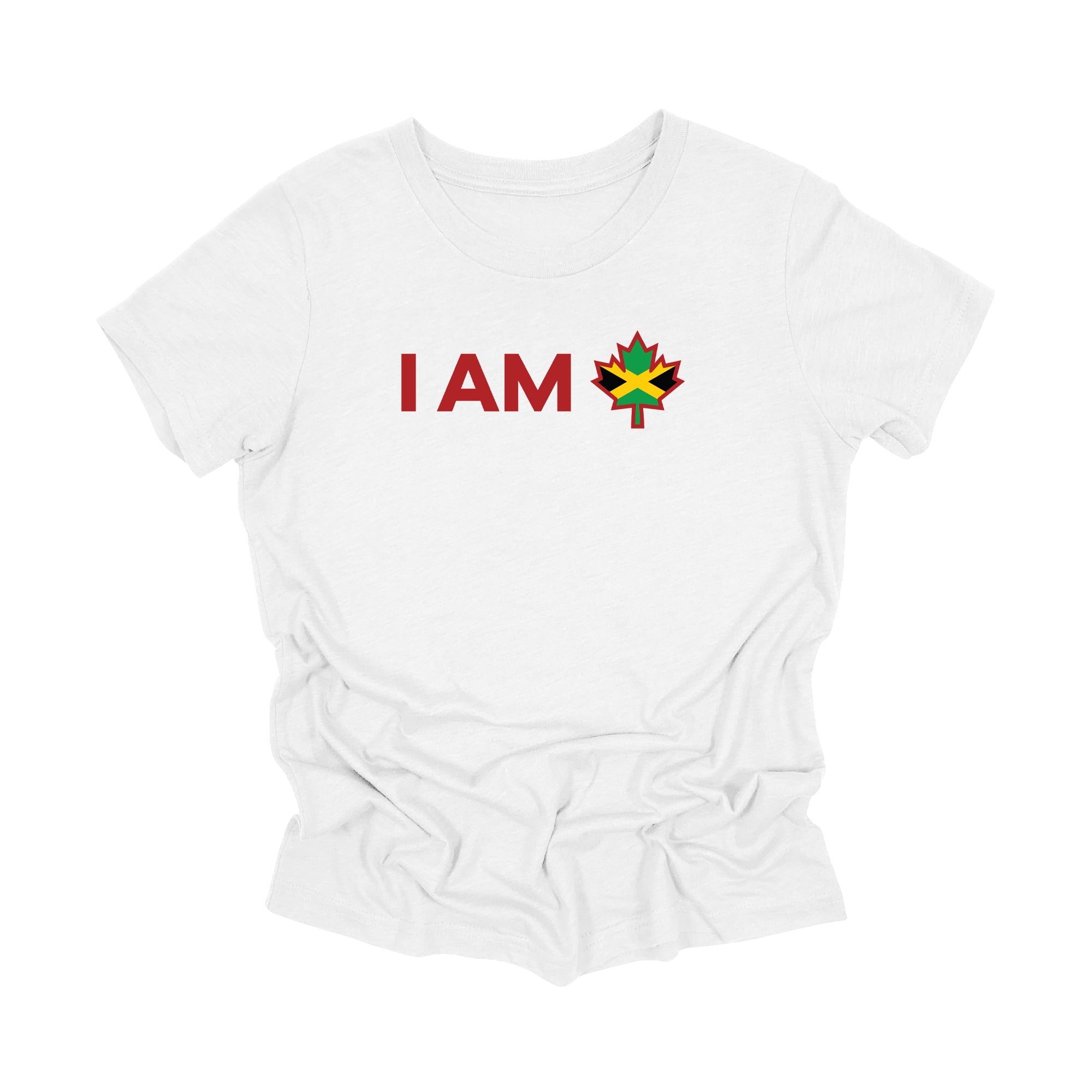 YOUTH - I Am Canada - Canadian Maple Leaf with Jamaica Flag Rasta, YOUTH T-Shirt, Canadian Gift T-Shirt, Jamaica Present, National Flag Tee Shirt - Inspired X