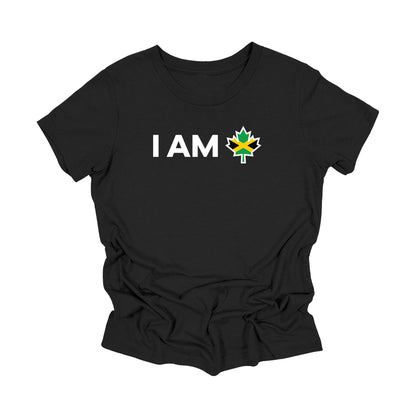 YOUTH - I Am Canada - Canadian Maple Leaf with Jamaica Flag, YOUTH T-Shirt, Canadian Gift T-Shirt, Jamaica Present, National Flag Tee Shirt - Inspired X