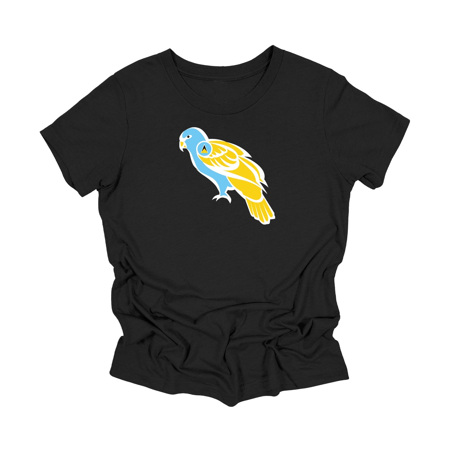 YOUTH - The Parrot - St. Lucia, YOUTH T-Shirt, St. Lucian Gift T-Shirt, Saint Lucia Present, National Symbol Tee Shirt, Caribbean Shirt, 758 Area Code Shirt, Castries Shirt, West Indies Tee - Inspired X
