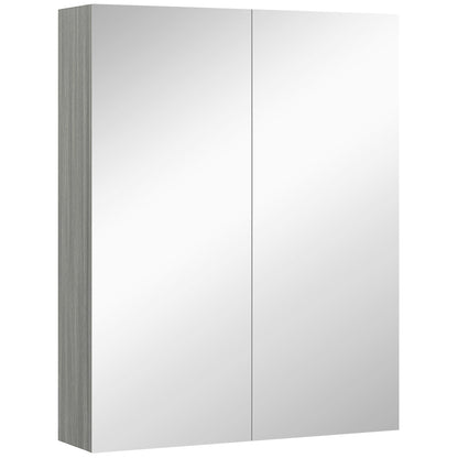 Wall Mount Medicine Cabinet with Mirror, Bathroom Mirror Cabinet Storage Organizer with Adjustable Shelf, Double Door Cupboard, Soft Closing, 23.5" x 29.5", Light Lilac