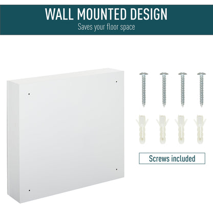 Wall Mounted Mirror Cabinet, Bathroom Medicine Cabinet with Mirror, 2 Doors and 3-tier Shelving, Silver