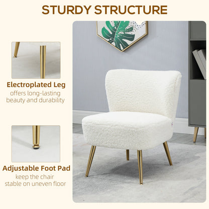 Lounge Chair for Bedroom Living Room Chair with Soft Upholstery and Gold Legs Pink