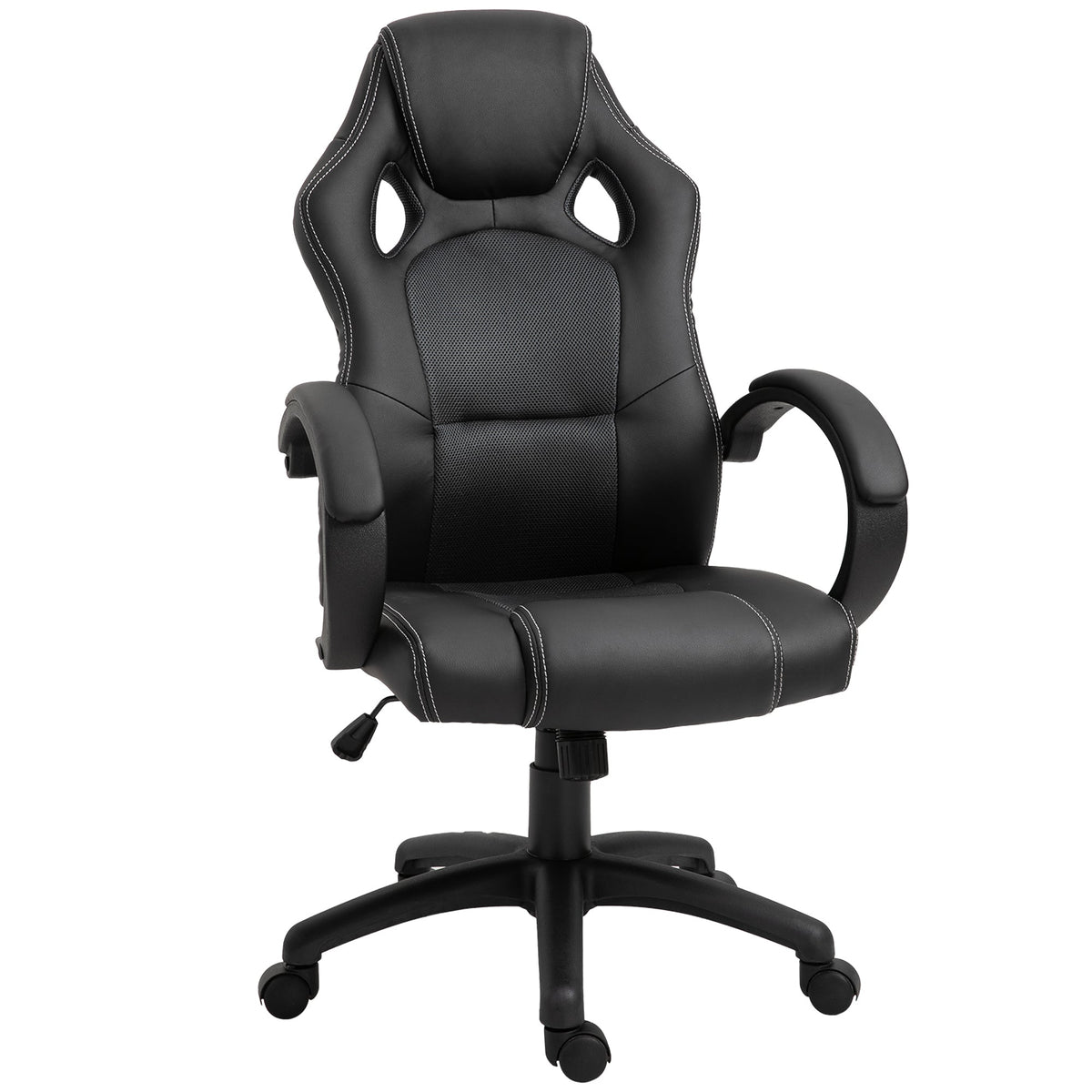Racing Gaming Chair Office Chair Computer Desk Gamer Chair with Swivel Wheels, Padded Headrest, Tilt Function, Red