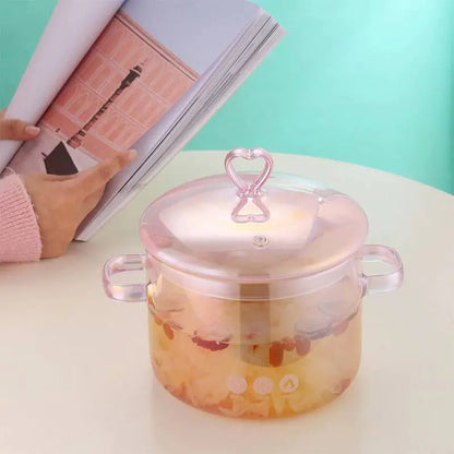 Heat Resistant Borosilicate Glass Soup Pot for Noodles