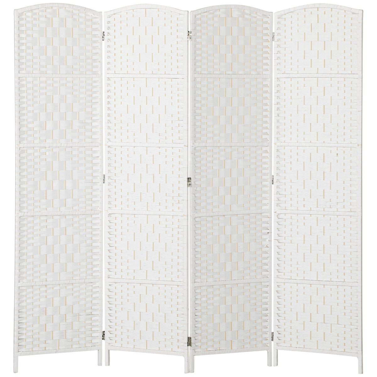6ft Folding Room Divider, 3 Panel Wall Partition with Wooden Frame for Bedroom, Home Office, Natural