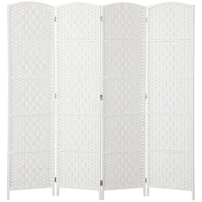 6ft Folding Room Divider, 3 Panel Wall Partition with Wooden Frame for Bedroom, Home Office, Natural