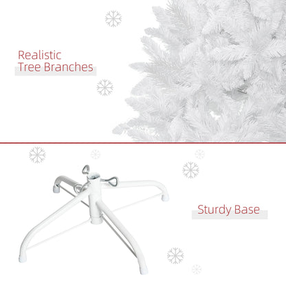 4ft Artificial Christmas Tree with Pine Realistic Branches, Auto Open, for Indoor Decoration, White