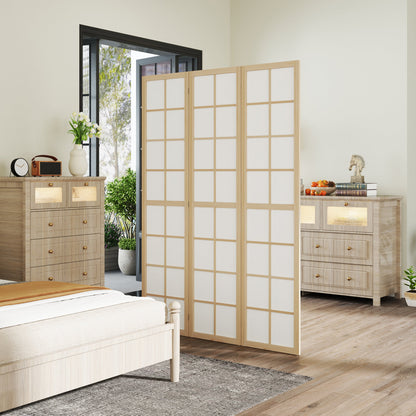 3 Panel Room Divider, 5.6 ft Folding Wall Divider Room Partition for Home Office, Bedroom, Black