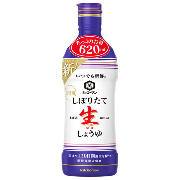 Kikkoman Always Fresh Freshly Squeezed Soy Sauce 620ml x 12 bottles [Shipped in Japan]