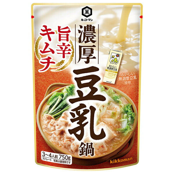 キッコーマン 濃厚豆乳鍋 旨辛キムチ 750g×12袋入【日本出荷】