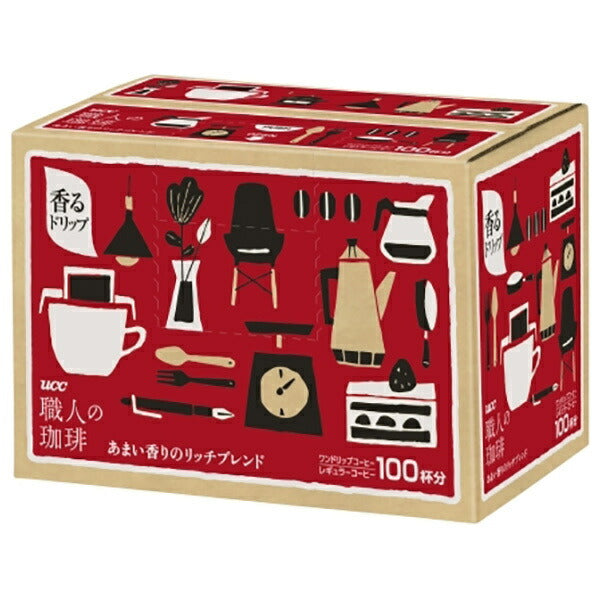 UCC 職人の珈琲 ドリップコーヒー あまい香りのリッチブレンド (7g×100P)×1箱入【日本出荷】