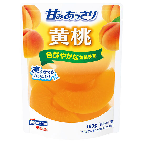 はごろもフーズ 甘みあっさり 黄桃 180gパウチ×6袋入【日本出荷】