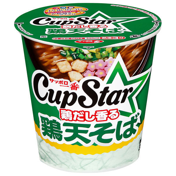 Sanyo Foods Sapporo Ichiban Cup Star Chicken Tempura Soba 64g x 12 pieces [Shipped in Japan]