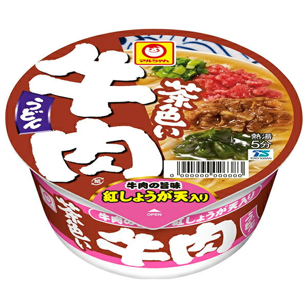 東洋水産 マルちゃん 茶色い牛肉うどん 87g×12個入【日本出荷】