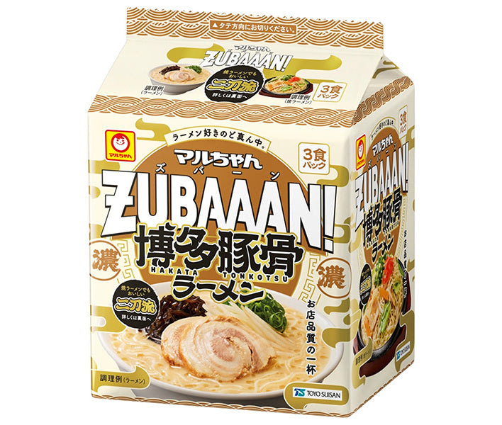 Toyo Suisan Maruchan ZUBAAAN! Hakata Tonkotsu Ramen 3-meal pack x 9 pieces [shipped in Japan]