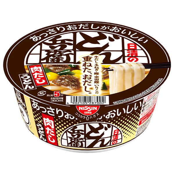 日清食品 日清のあっさりおだしがおいしいどん兵衛 肉だしうどん 74g×12個入【日本出荷】