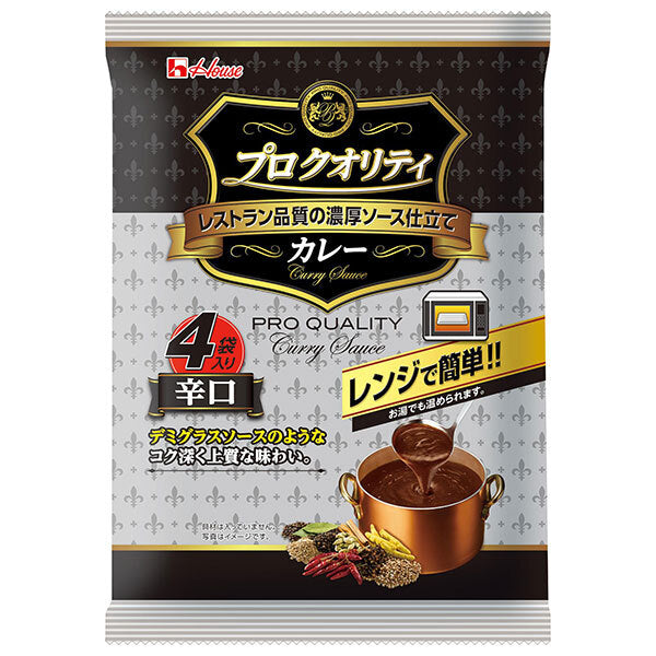 ハウス食品 プロ クオリティ カレー 4袋入り 辛口 680g(170g×4袋)×6個入【日本出荷】