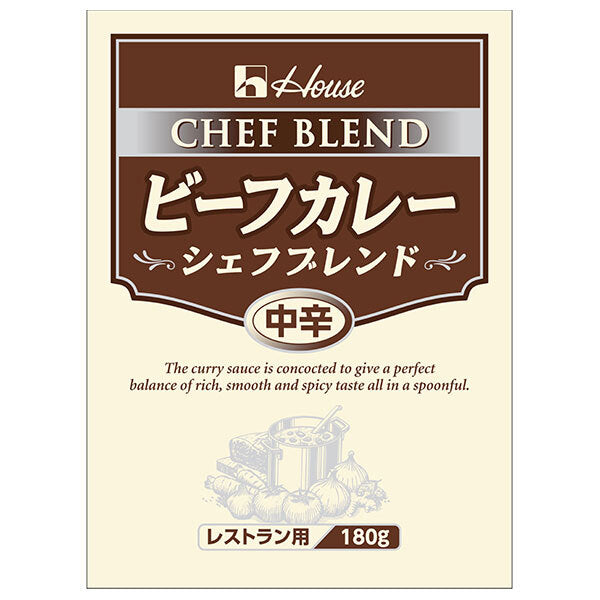 ハウス食品 ビーフカレー シェフブレンド 中辛 180g×30袋入【日本出荷】