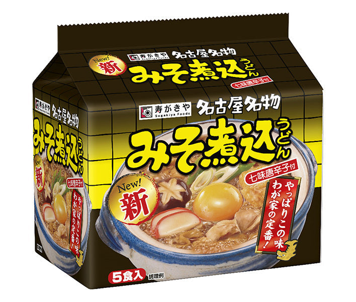 Sugakiya Nagoya specialty miso stewed udon 5 servings pack 460g (92g x 5 servings) x 6 bags [shipped in Japan]