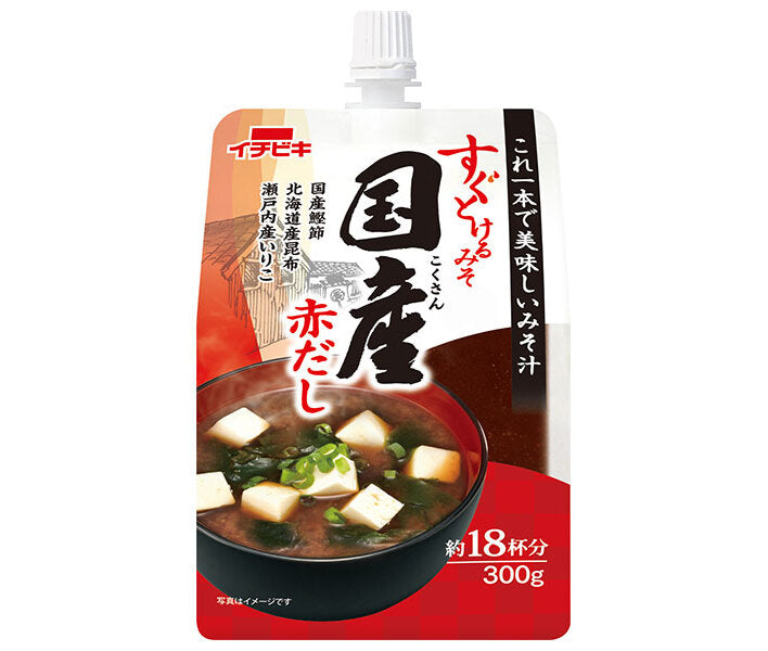 Ichibiki Quickly Melting Miso Domestic Red Dashi 300g x 10 pieces [Shipped in Japan]