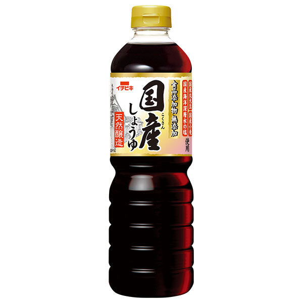 イチビキ 無添加 国産しょうゆ 750mlペットボトル×8本入【日本出荷】