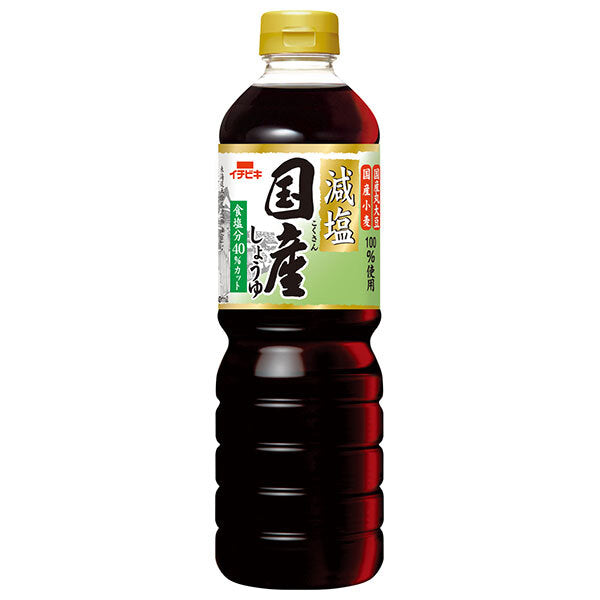 Ichibiki Low Sodium Domestic Soy Sauce 750ml PET bottles x 8 bottles [Shipped in Japan]
