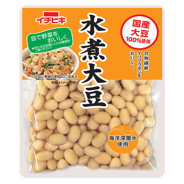 イチビキ 国産 水煮大豆 140g×12袋入【日本出荷】