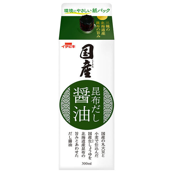 Ichibiki Domestic Kelp Dashi Soy Sauce 300ml paper pack x 8 bottles [shipped in Japan]