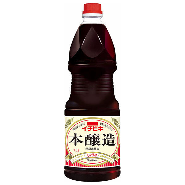 イチビキ 本醸造しょうゆ グリップパック 1500mlペットボトル×6本入【日本出荷】