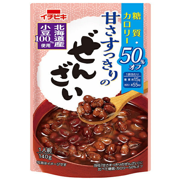 Ichibiki Sweet and Refreshing Carbohydrate 50% Off Calorie Zenzai 140g x 20 (10 x 2) Bags [Shipped in Japan]