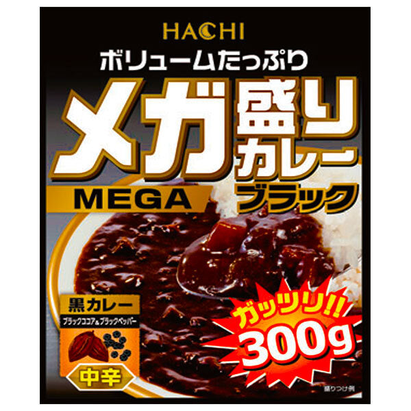 Hachi Foods Mega Curry Black Medium Spicy 300g x 22 pieces [Shipped in Japan]