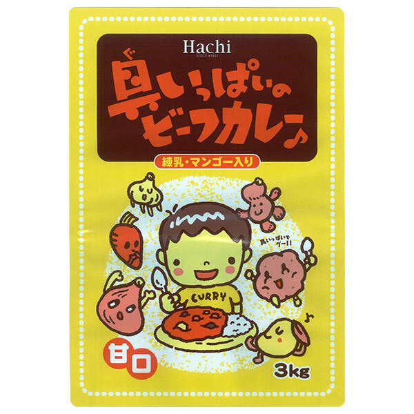 ハチ食品 具いっぱいのビーフカレー 甘口 3kg×4袋入【日本出荷】