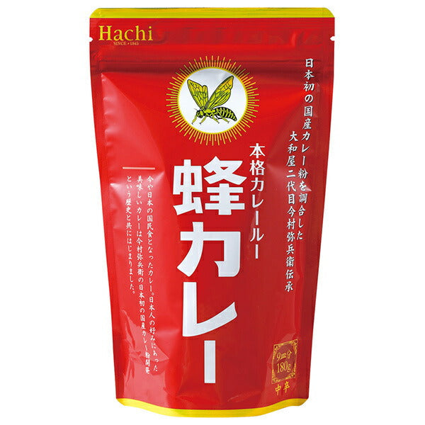 Hachi Foods Bee Curry Curry Roux Medium Spicy 180g x 12 pieces [Shipped in Japan]