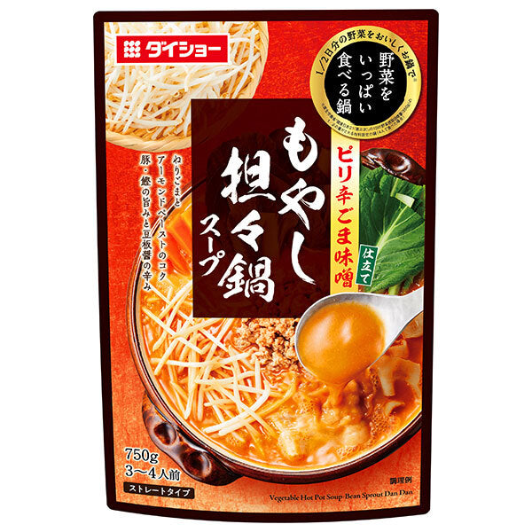 ダイショー 野菜をいっぱい食べる鍋 もやし担々鍋スープ 750g×10袋入【日本出荷】