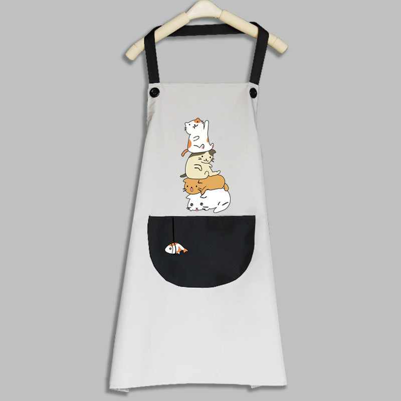 Cute Japanese Female Korean Version Home Adult Kitchen Water And Oil Working Man