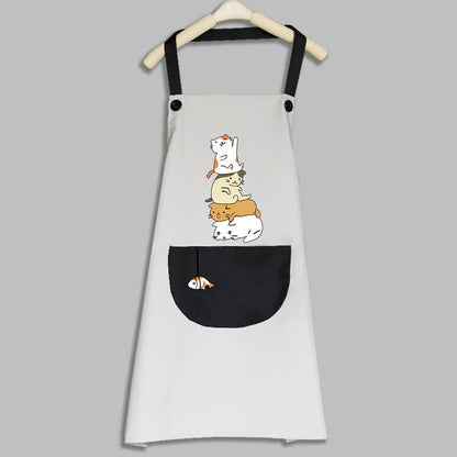 Cute Japanese Female Korean Version Home Adult Kitchen Water And Oil Working Man