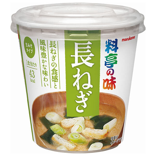 Marukome Cup Ryotei Taste Long Onions 1 serving x 6 pieces [Shipped in Japan]
