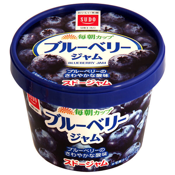 スドージャム 毎朝カップ ブルーベリージャム 120g×12本入【日本出荷】